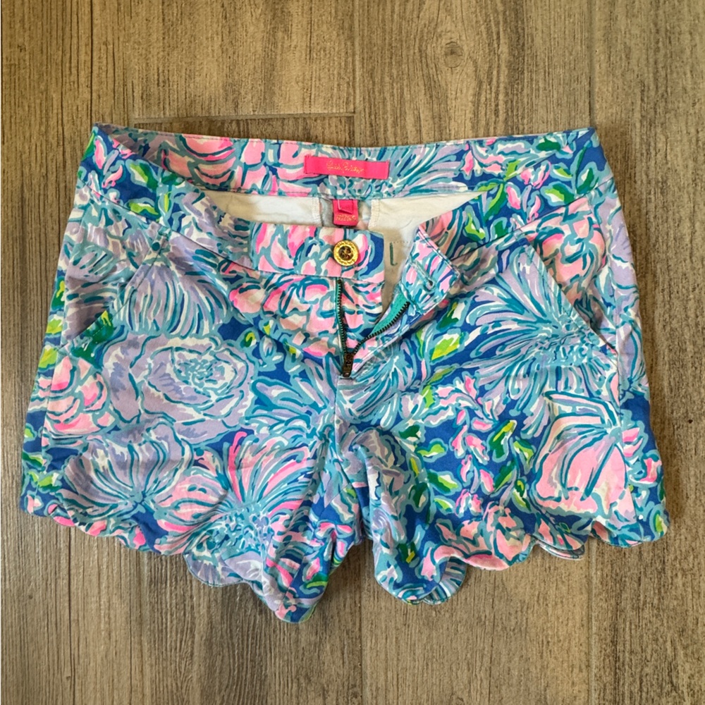 Lilly Pulitzer Pink and Blue Floral Shorts